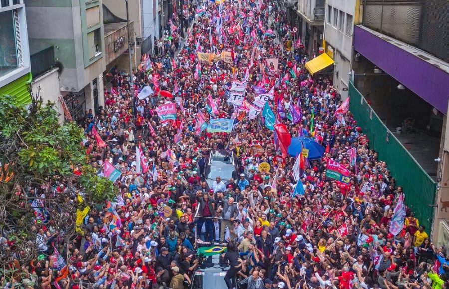 A rally in Sao Paulo for Lula, September 2022. 