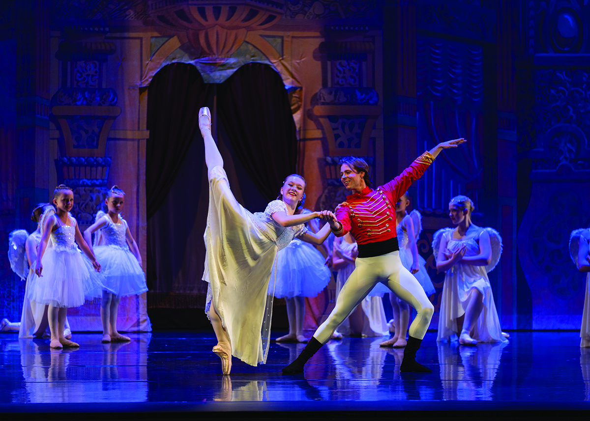 Sloan dances on stage with “The Nutcracker.”
